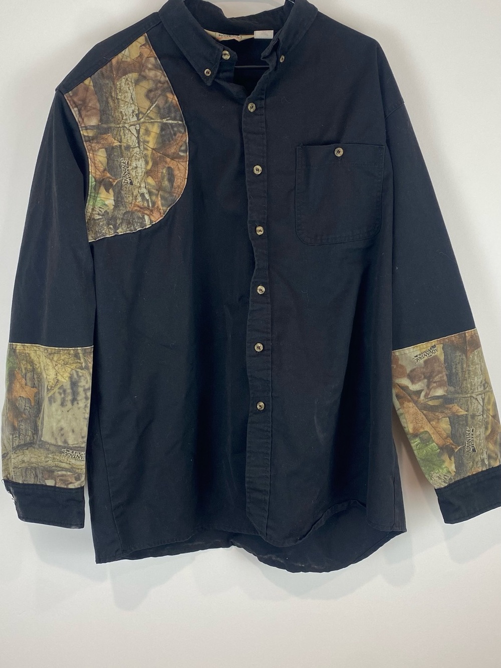 RedHead Black Field Jacket with Camo Sleeve Panels